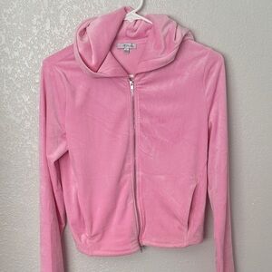 Velour Pink Track Jacket